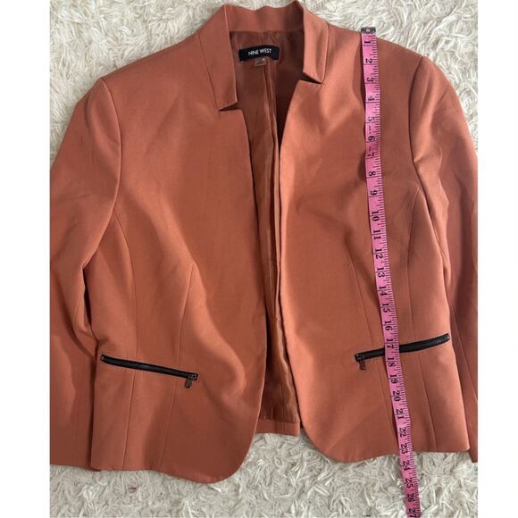 Nine West Women's Size 14 Terra Cotta Open Front Blazer Classic Style #0511 - Picture 13 of 15